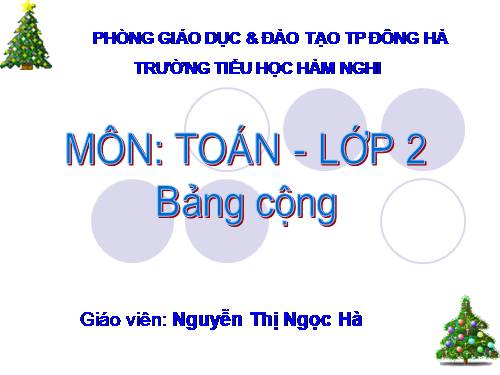 Bảng cộng