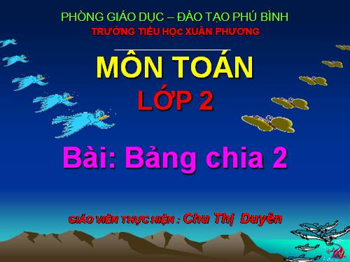 Bảng chia 2