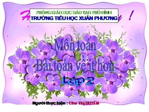 Bài toán về ít hơn