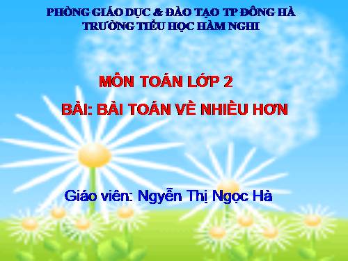 Bài toán về nhiều hơn