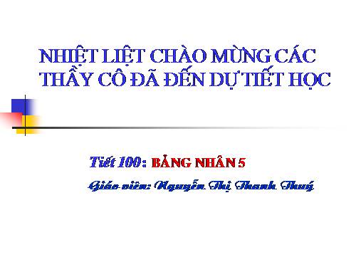 Bảng nhân 5