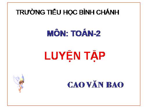 Các Bài giảng khác thuộc Chương trình Toán 2