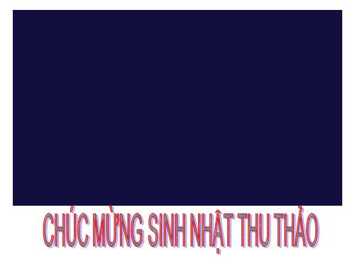 chuong trinh sinh nhat