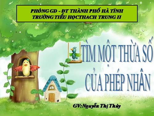 Tìm một thừa số của phép nhân