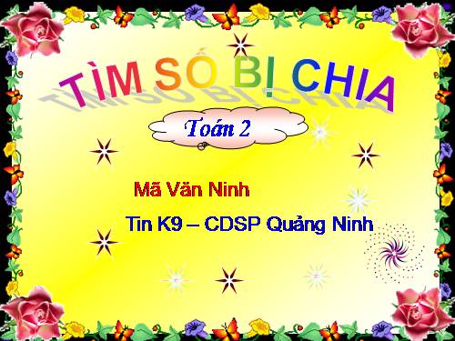 Tìm số bị chia