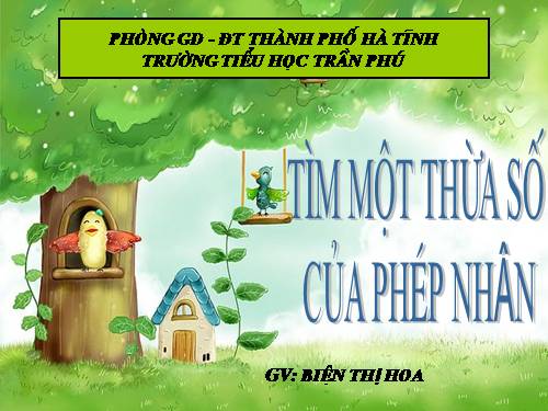 Tìm một thừa số của phép nhân