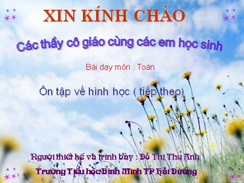 Ôn tập về hình học (tiếp theo)