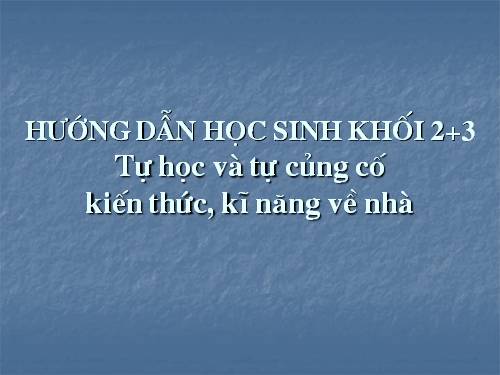 Huong dan hoc sinh tu hoc