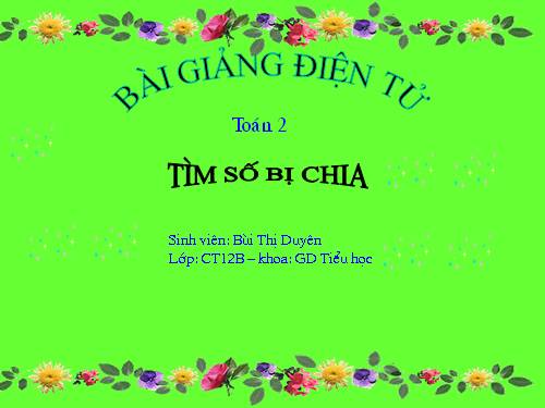 Tìm số bị chia