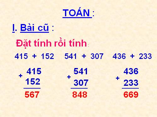 Các Bài giảng khác thuộc Chương trình Toán 2