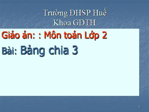 Bảng chia 3