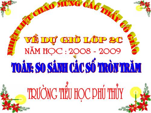 So sánh các số tròn trăm