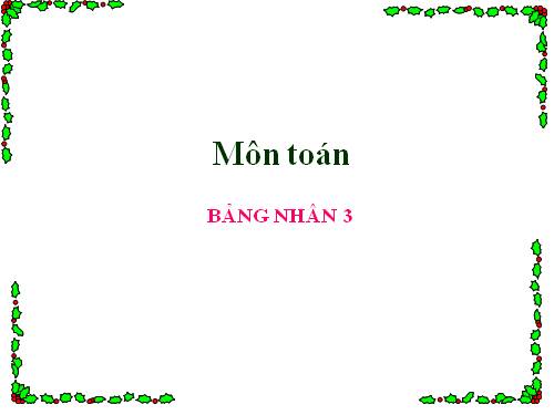 Bảng nhân 3