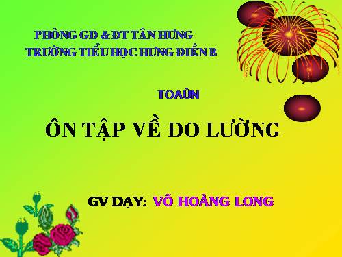 Ôn tập về đo lường