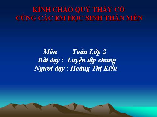 Các Bài giảng khác thuộc Chương trình Toán 2