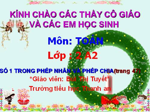 Số 1 trong phép nhân và phép chia