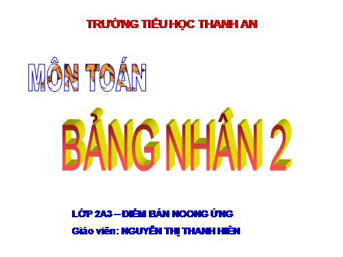 Bảng nhân 2