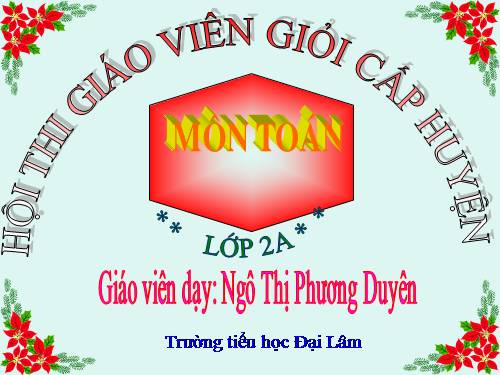 Các Bài giảng khác thuộc Chương trình Toán 2