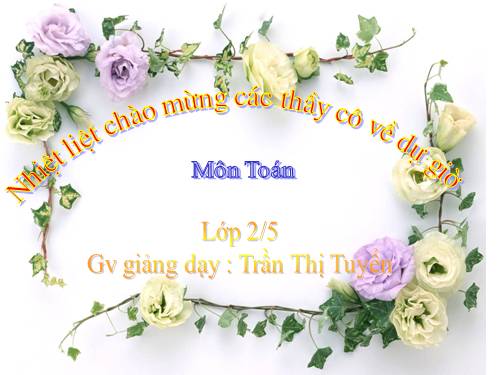 Các Bài giảng khác thuộc Chương trình Toán 2