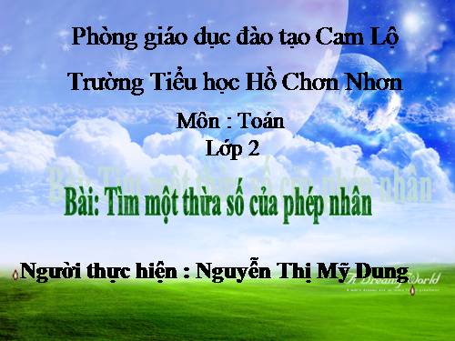 Tìm một thừa số của phép nhân