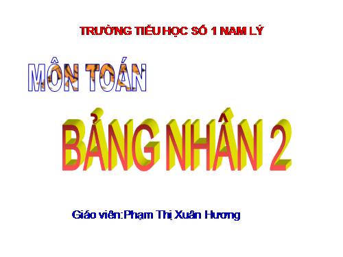 Bảng nhân 2