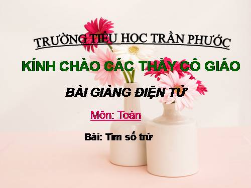 Tìm số trừ
