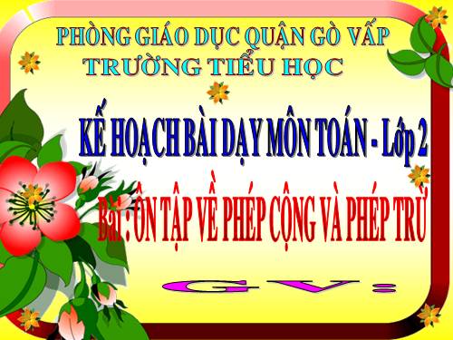 Ôn tập về phép cộng và phép trừ