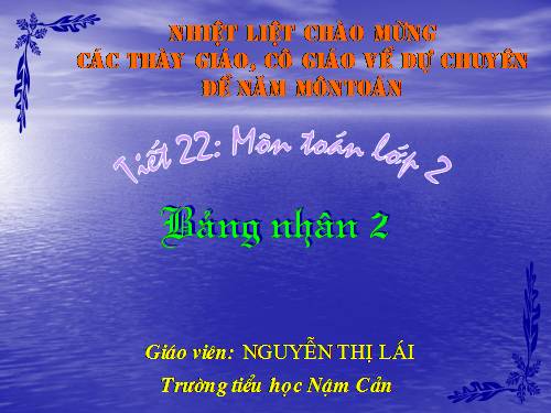 Bảng nhân 2