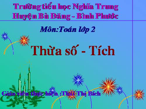 Thừa số - Tích