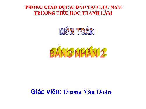 Bảng nhân 2