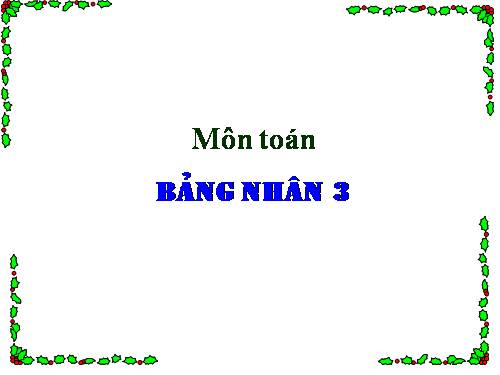 Bảng nhân 3