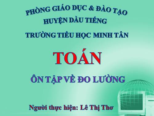 Ôn tập về đo lường