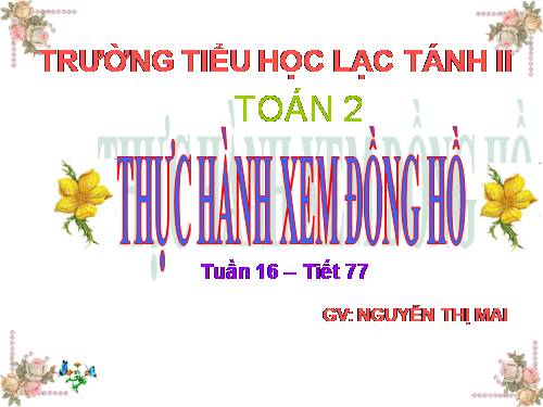 Thực hành xem đồng hồ