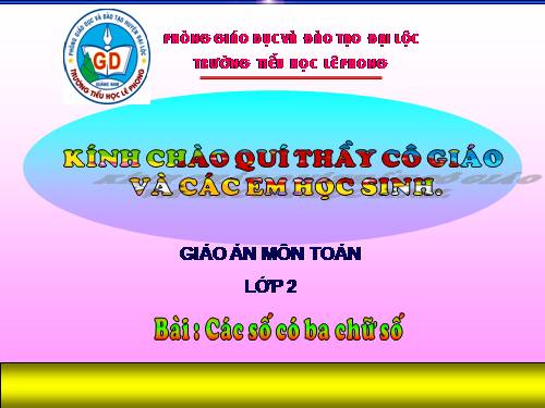 Các số có ba chữ số