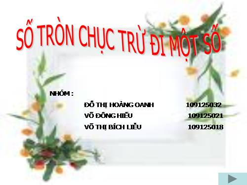 Số tròn chục trừ đi một số