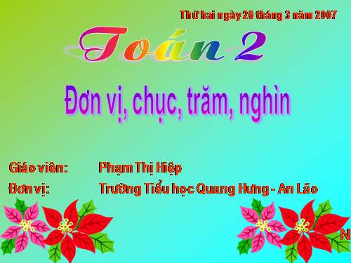 Đơn vị, chục, trăm, nghìn