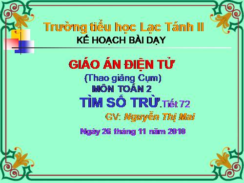 Tìm số trừ