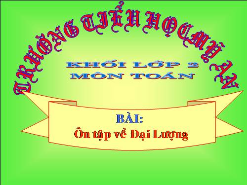 Ôn tập về đại lượng