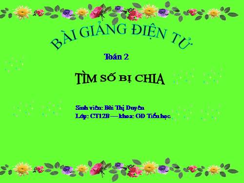 Tìm số bị chia