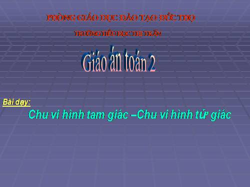 Chu vi hình tam giác - Chu vi hình tứ giác