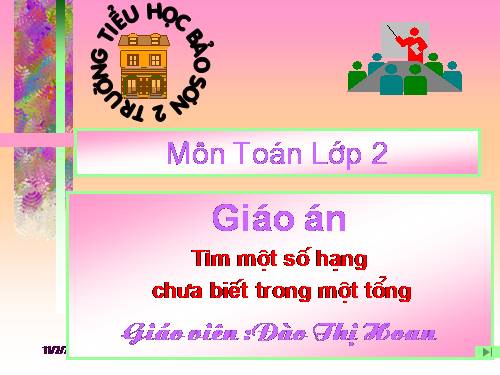 Tìm một số hạng trong một tổng