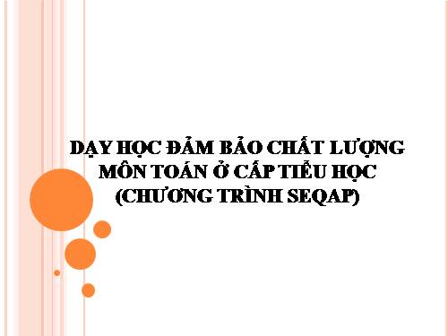 Tập huấn SEQAP