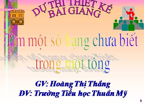 Tìm một số hạng trong một tổng