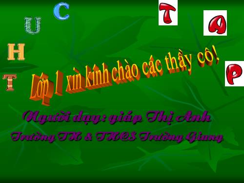 Các Bài giảng khác thuộc Chương trình Toán 2