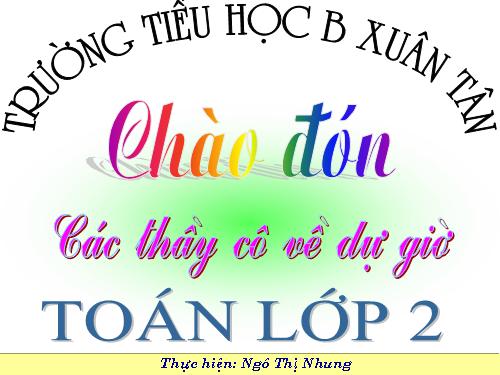 Các Bài giảng khác thuộc Chương trình Toán 2