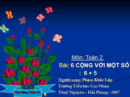 6 cộng với một số: 6 + 5