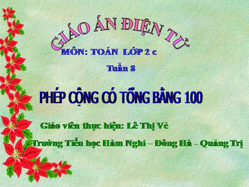 Phép cộng có tổng bằng 100