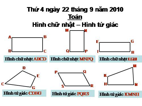 Hình chữ nhật - Hình tứ giác