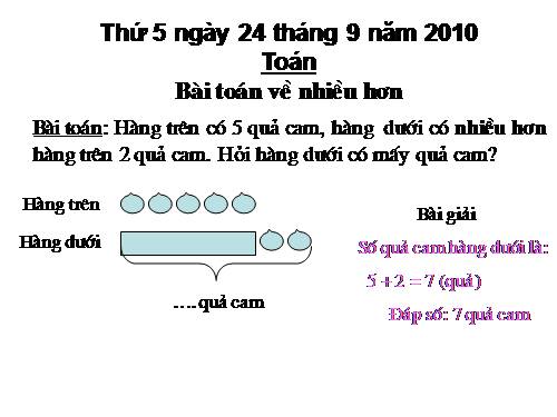 Bài toán về nhiều hơn