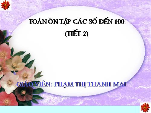 Ôn tập các số đến 100 (tiếp theo)